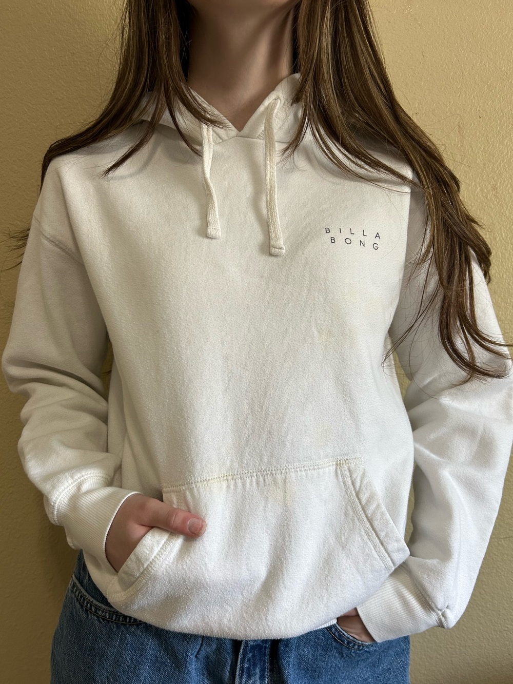 Billabong Off-White Women's Hooded Crew Sweatshirt - Picture 2 of 4